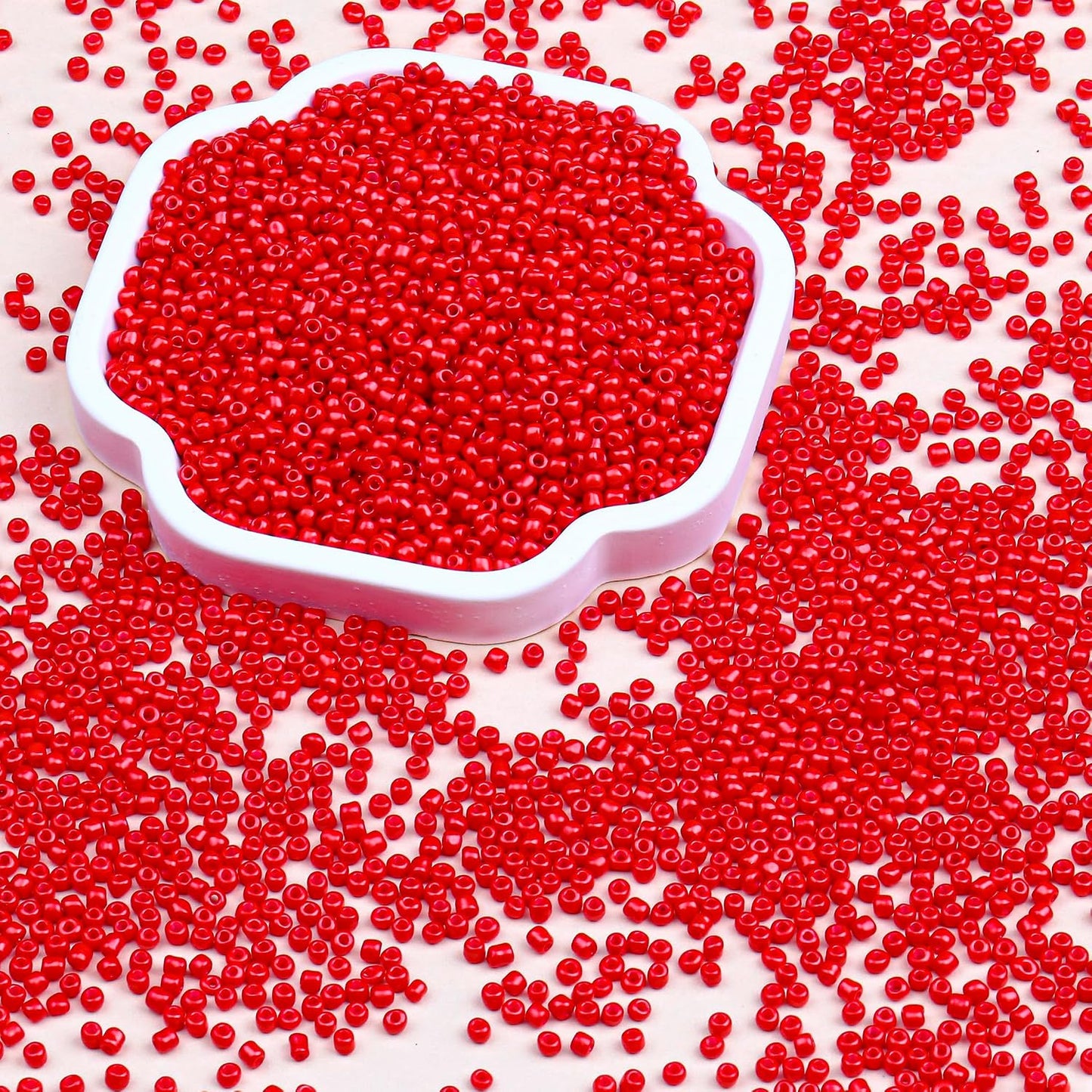 Legefo 4mm Glass Seed Beads Bulk, Yellow 6/0 Small Mini Pony Seed Beads, Tiny Round Craft Bead for Bracelet Necklace Wrist Jewelry Making Beading Weaving DIY Crafts Supplies, 1000pcs