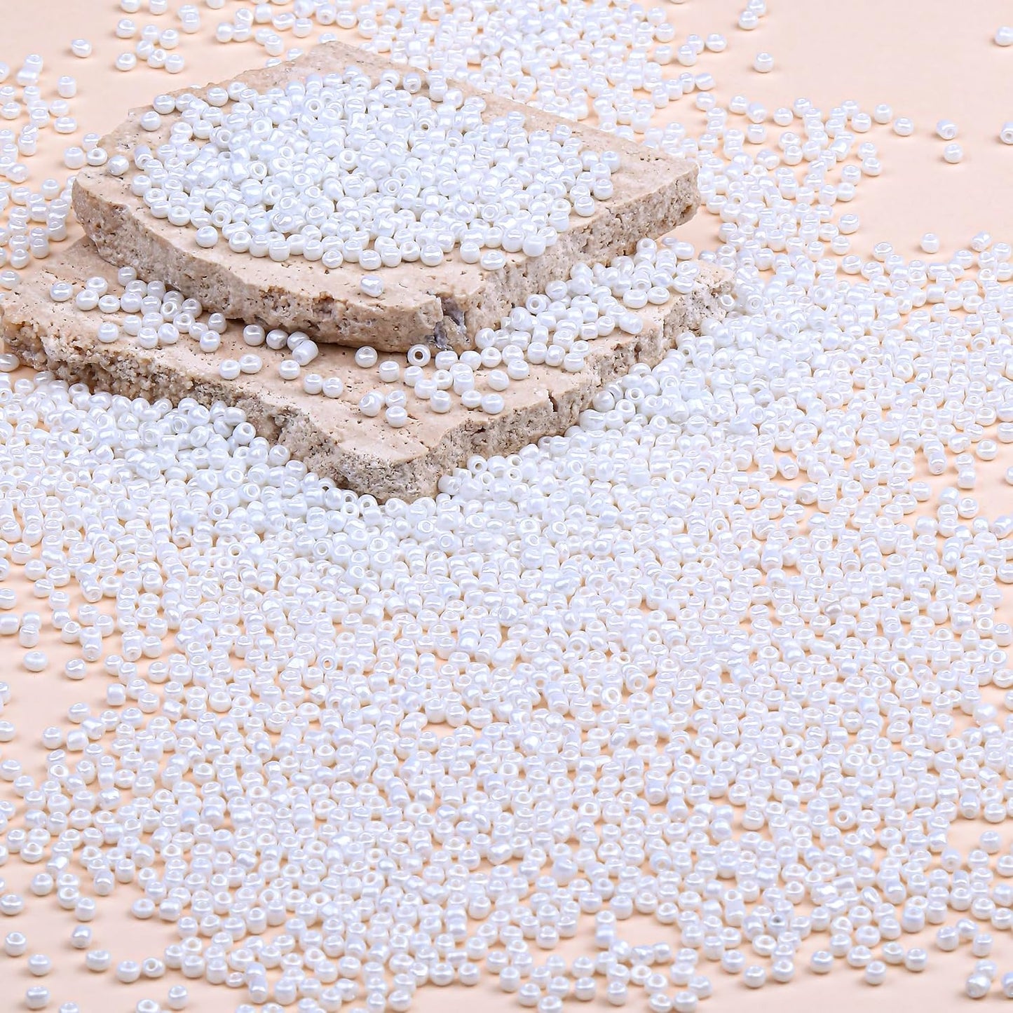 Legefo 4mm Glass Seed Beads Bulk, Yellow 6/0 Small Mini Pony Seed Beads, Tiny Round Craft Bead for Bracelet Necklace Wrist Jewelry Making Beading Weaving DIY Crafts Supplies, 1000pcs