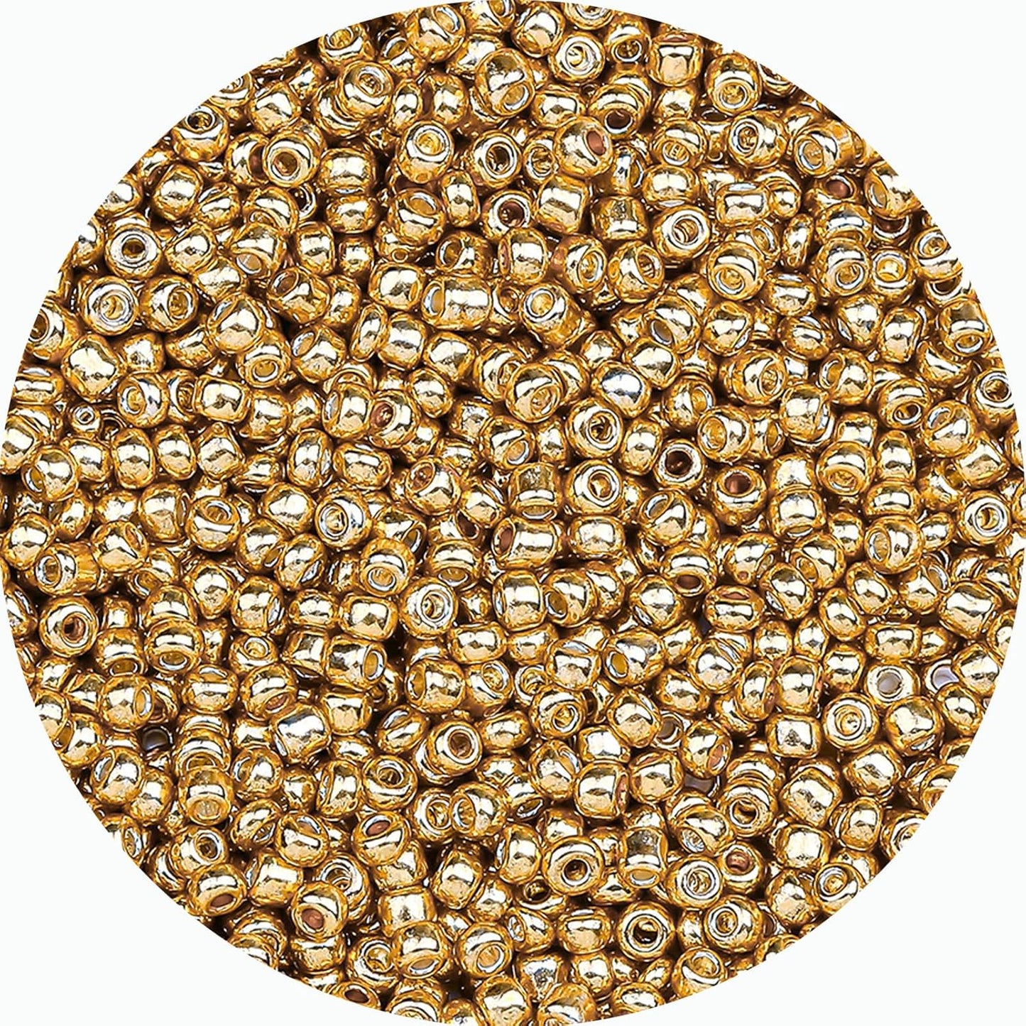 Legefo 4mm Glass Seed Beads Bulk, Yellow 6/0 Small Mini Pony Seed Beads, Tiny Round Craft Bead for Bracelet Necklace Wrist Jewelry Making Beading Weaving DIY Crafts Supplies, 1000pcs