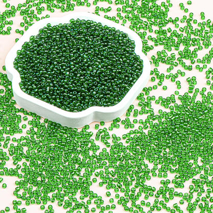 Legefo 4mm Glass Seed Beads Bulk, Yellow 6/0 Small Mini Pony Seed Beads, Tiny Round Craft Bead for Bracelet Necklace Wrist Jewelry Making Beading Weaving DIY Crafts Supplies, 1000pcs