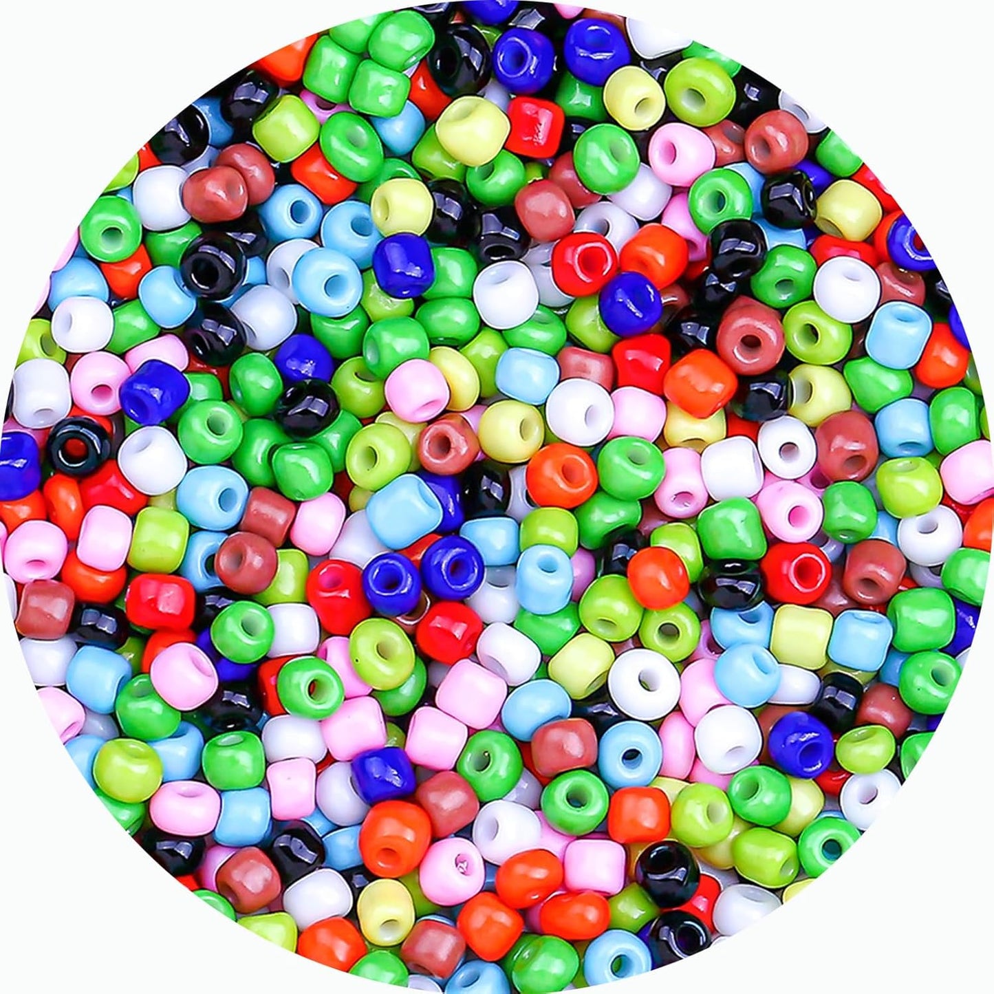 Legefo 4mm Glass Seed Beads Bulk, Yellow 6/0 Small Mini Pony Seed Beads, Tiny Round Craft Bead for Bracelet Necklace Wrist Jewelry Making Beading Weaving DIY Crafts Supplies, 1000pcs
