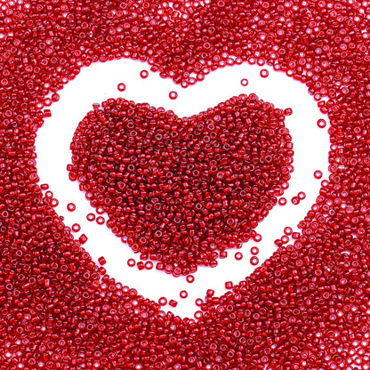 Legefo 4mm Glass Seed Beads Bulk, Yellow 6/0 Small Mini Pony Seed Beads, Tiny Round Craft Bead for Bracelet Necklace Wrist Jewelry Making Beading Weaving DIY Crafts Supplies, 1000pcs