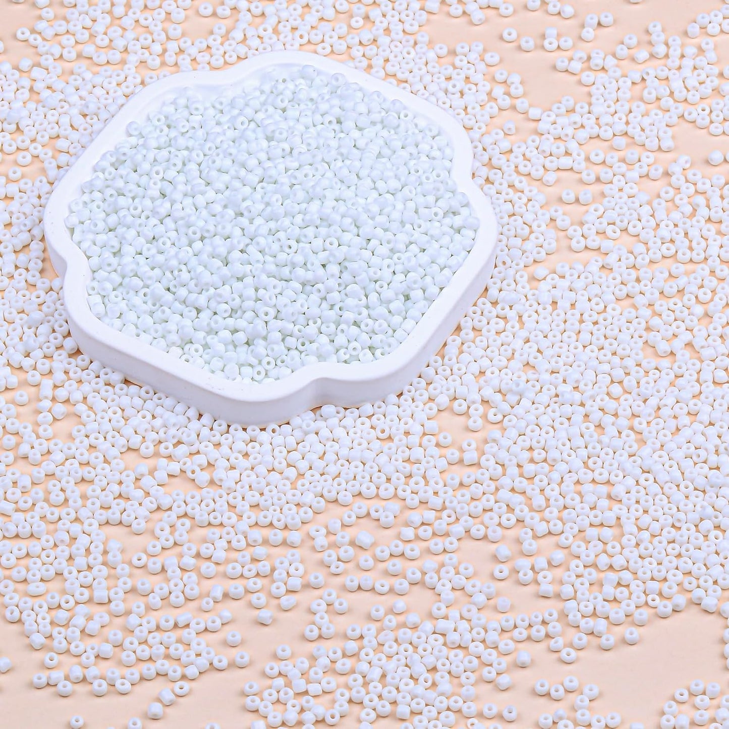 Legefo 4mm Glass Seed Beads Bulk, Yellow 6/0 Small Mini Pony Seed Beads, Tiny Round Craft Bead for Bracelet Necklace Wrist Jewelry Making Beading Weaving DIY Crafts Supplies, 1000pcs