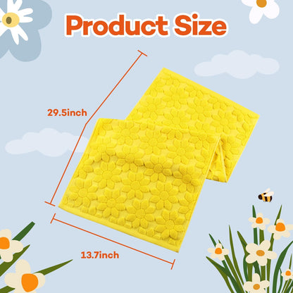 Yellow Bathroom Decor Hand Towels Sunflower Summer for Bath | 2 Pack Cotton Decorative Floral Towel for Kitchen, Drying, Cleaning, Cooking, Holiday Spring Daisy Cute
