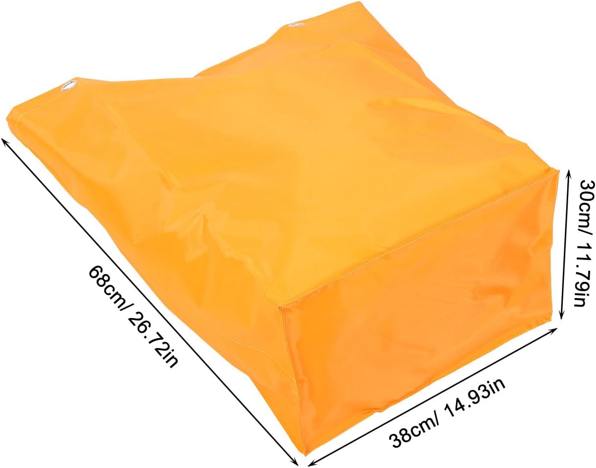 Replacement Canvas Janitorial Cart Bag for Cleaning Supplies, Heavy-Duty Yellow Cleaning Cart Pouch with High Capacity for Professional Housekeeping and Janitorial Use