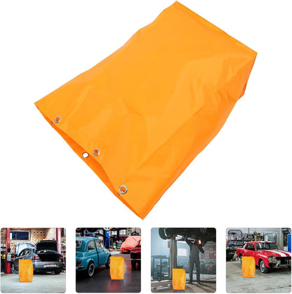 Replacement Canvas Janitorial Cart Bag for Cleaning Supplies, Heavy-Duty Yellow Cleaning Cart Pouch with High Capacity for Professional Housekeeping and Janitorial Use
