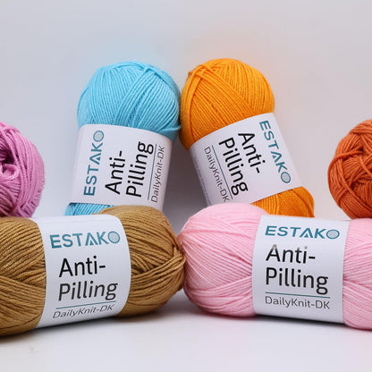 DailyKnit-DK Anti-Pilling Acrylic Yarn, DK Weight 3, Mustard Yellow | soft, crocheting projects, lightweight, 100 g, 273 yds, baby blankets, amigurumi, machine washable