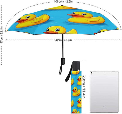 Auto Close Travel Umbrella with UV Block Lining and Fashionable Outer Print