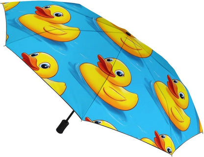 Auto Close Travel Umbrella with UV Block Lining and Fashionable Outer Print