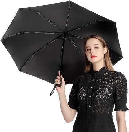 Auto Close Travel Umbrella with UV Block Lining and Fashionable Outer Print