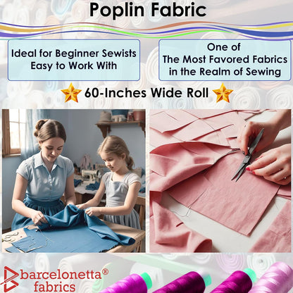Poplin Fabric for Sewing | Poly Poplin | 100% Polyester | by the Yard | 60" Wide Roll | Arts and Crafts Supply (Dark Yellow, 2 Yard)