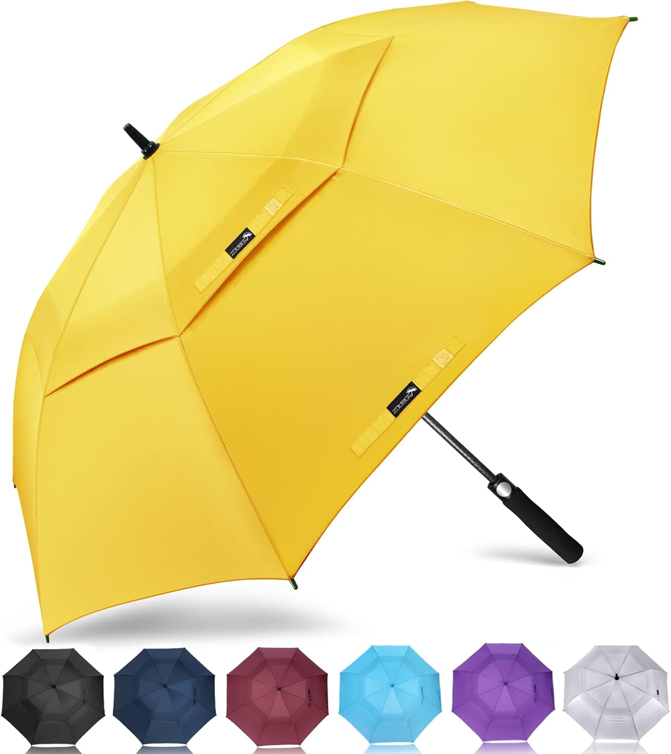 Golf Umbrella, Large Oversize Windproof Heavy Duty Umbrellas for Rain, Extra Large 62/68/72 INCH XL Sports Umbrella for Soccer Baseball Games, 2 Person Family Outdoor Use