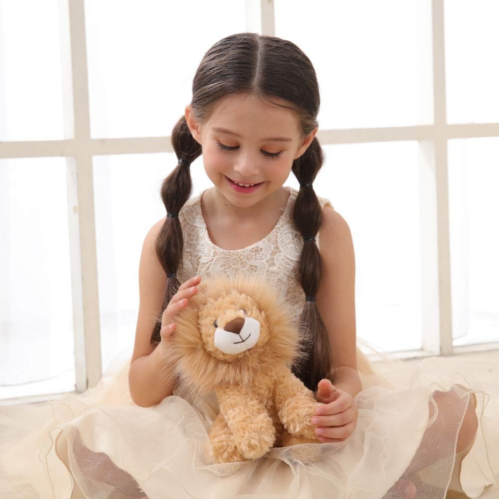 Toys Plush Yellow Plush Lion Soft Stuffed Animal for Kids 8''