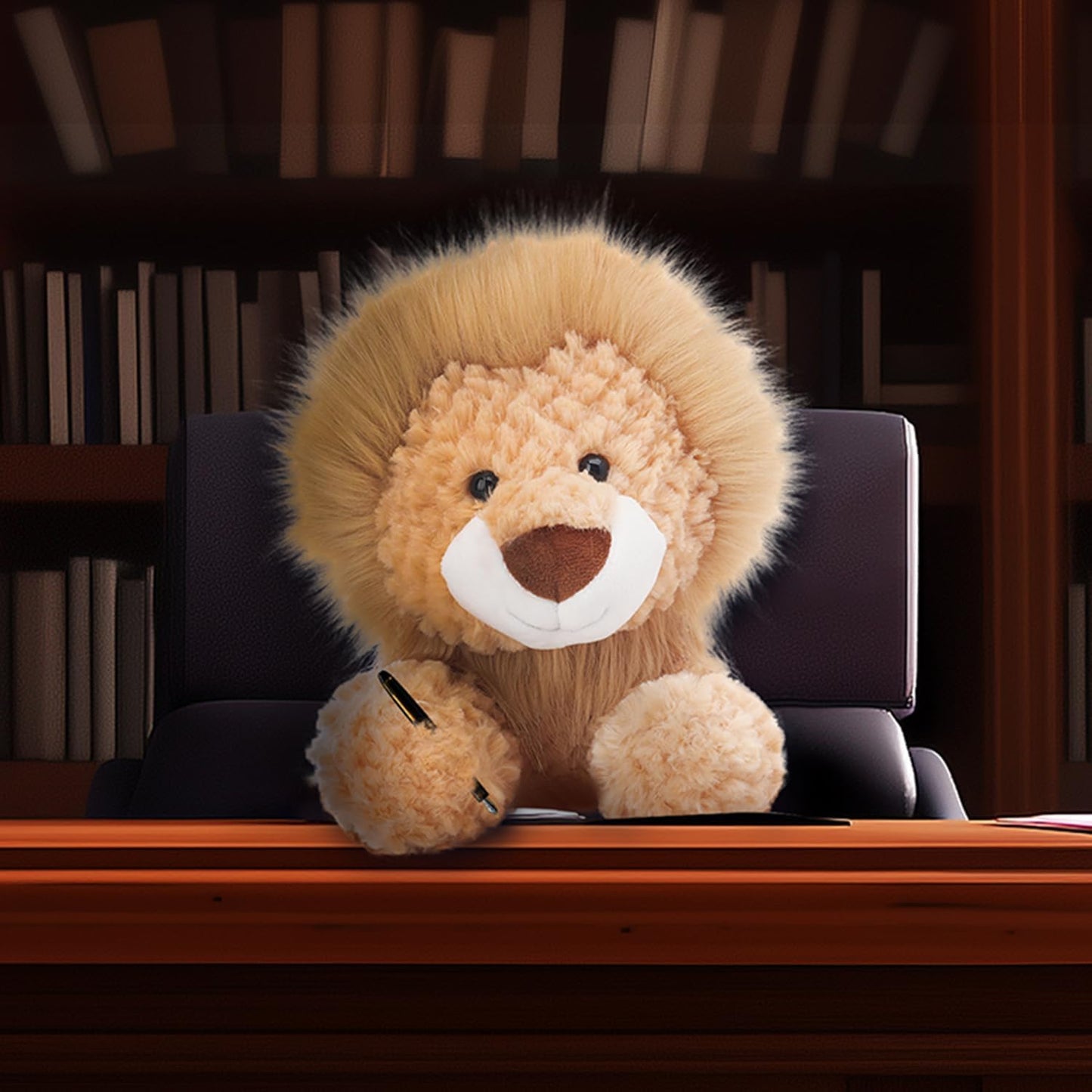 Toys Plush Yellow Plush Lion Soft Stuffed Animal for Kids 8''