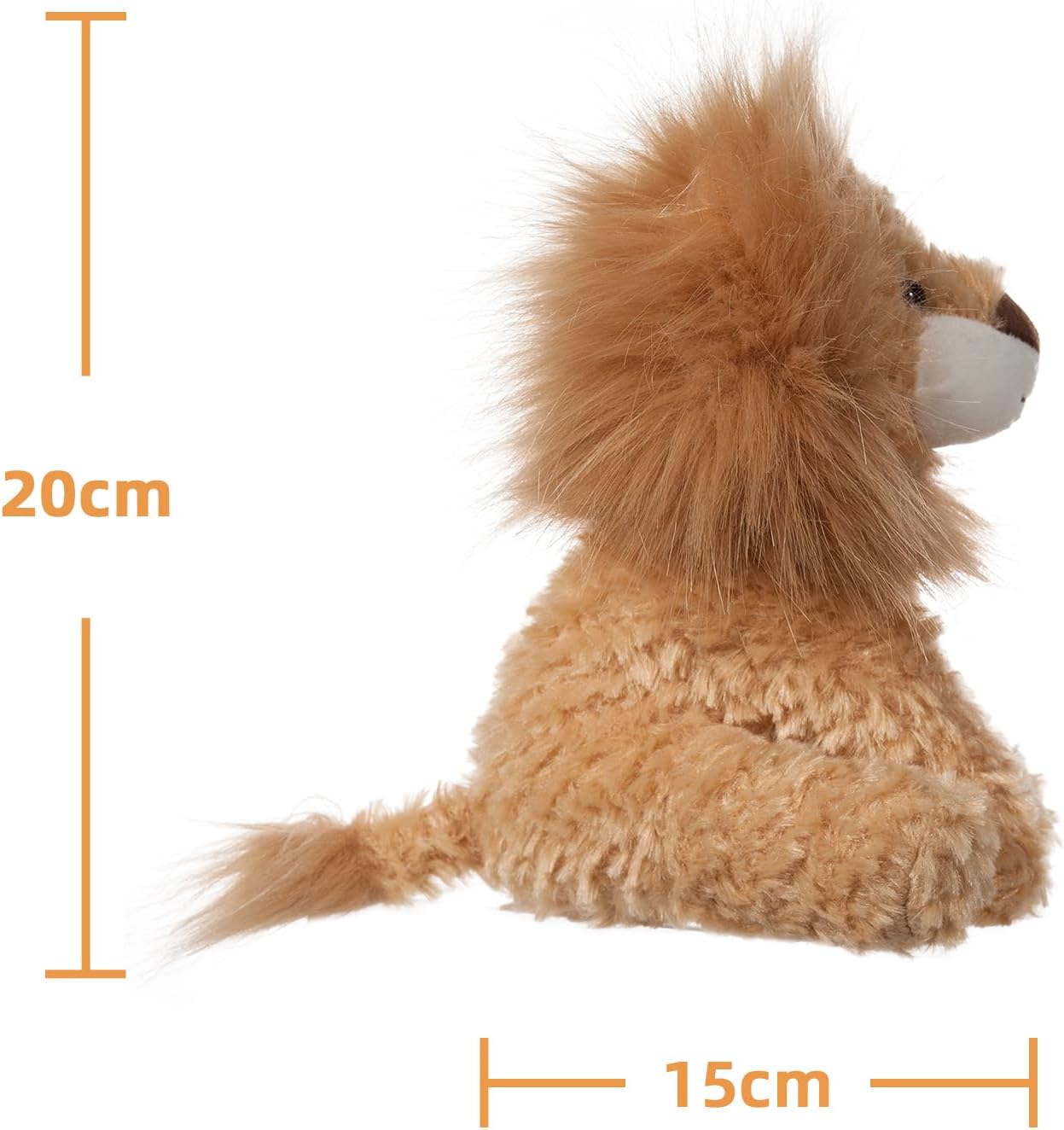 Toys Plush Yellow Plush Lion Soft Stuffed Animal for Kids 8''