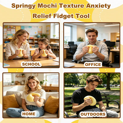 Giant Mochi Squishy Toy 10cm,Jumbo Squeeze Dough Ball,Super Soft Slow Rising Stress Relief Squeeze Ball, Large Flowing Creamy Texture Sensory Toy for Party Favor & Birthday Gifts,Big Squishy (Yellow)