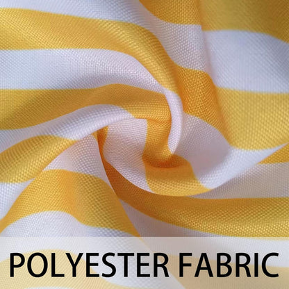 Yellow Shower Curtain for Bathroom Boho Striped Fabric Modern Farmhouse Tassel Shower Curtain Sets - 72" x 72"