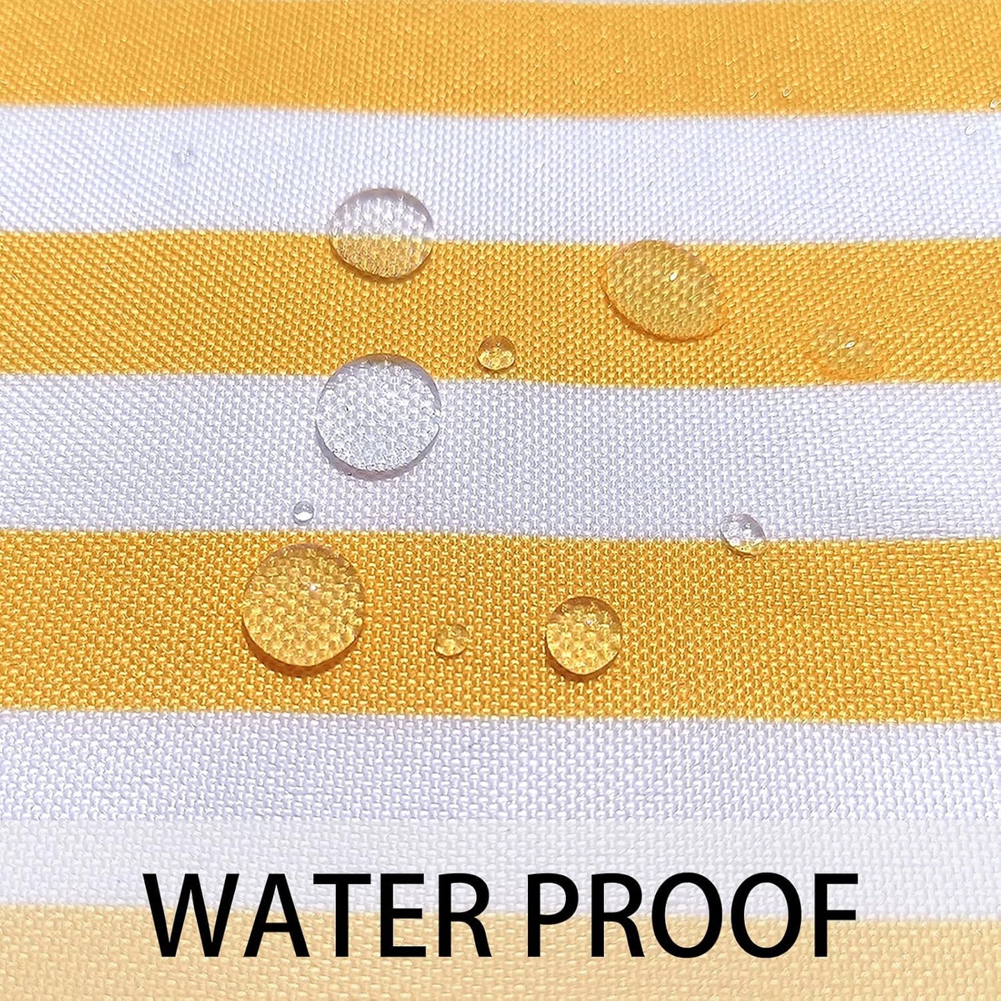 Yellow Shower Curtain for Bathroom Boho Striped Fabric Modern Farmhouse Tassel Shower Curtain Sets - 72" x 72"