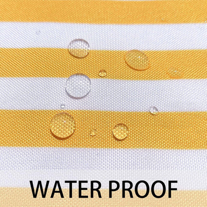 Yellow Shower Curtain for Bathroom Boho Striped Fabric Modern Farmhouse Tassel Shower Curtain Sets - 72" x 72"