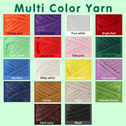 6 Super Bulky Velvet Chenille Yarn for Crocheting - 2 Skein of 200g/7 oz - Ultra Soft Heavy Weight Chunky Knitting Yarn for Baby Blankets, Amigurumi, Home Decor（Butter Yellow，2 Skein）