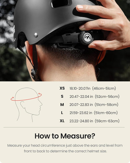 Skateboard Bike Helmet for Adult,Youth and Kids | Two Removable Liners Ventilation Certified Multi-Sport Helmet for Scooter Cycling Roller Skating Ebike