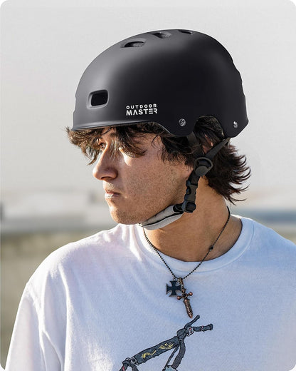 Skateboard Bike Helmet for Adult,Youth and Kids | Two Removable Liners Ventilation Certified Multi-Sport Helmet for Scooter Cycling Roller Skating Ebike