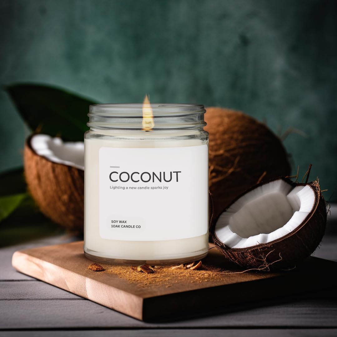 1OAK Lemon Candle - Citrus Candles for Home, Kitchen, & Summer - Fruity Candles Scented - Long Burning Premium Soy Wax Candle - Hand-Poured (7oz.)