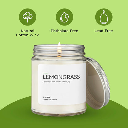 1OAK Lemon Candle - Citrus Candles for Home, Kitchen, & Summer - Fruity Candles Scented - Long Burning Premium Soy Wax Candle - Hand-Poured (7oz.)