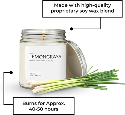 1OAK Lemon Candle - Citrus Candles for Home, Kitchen, & Summer - Fruity Candles Scented - Long Burning Premium Soy Wax Candle - Hand-Poured (7oz.)