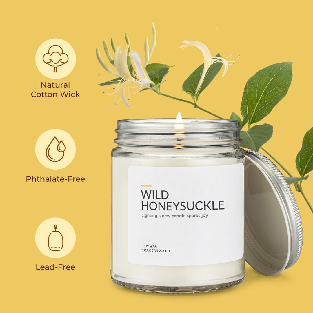 1OAK Lemon Candle - Citrus Candles for Home, Kitchen, & Summer - Fruity Candles Scented - Long Burning Premium Soy Wax Candle - Hand-Poured (7oz.)
