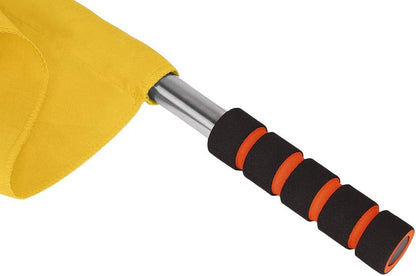 Sports Referee Hand Signal Flags - Metal Pole, Foam Red, Stainless Steel, Track & Field, Soccer, Volleyball, Football Linesman Command Flags