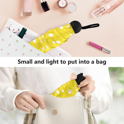 Whale Species Ocean Umbrellas for RainFunny Windproof Small Folding Compact Mini Travel Umbrella for Purse Lightweight Portable Pocket for Women
