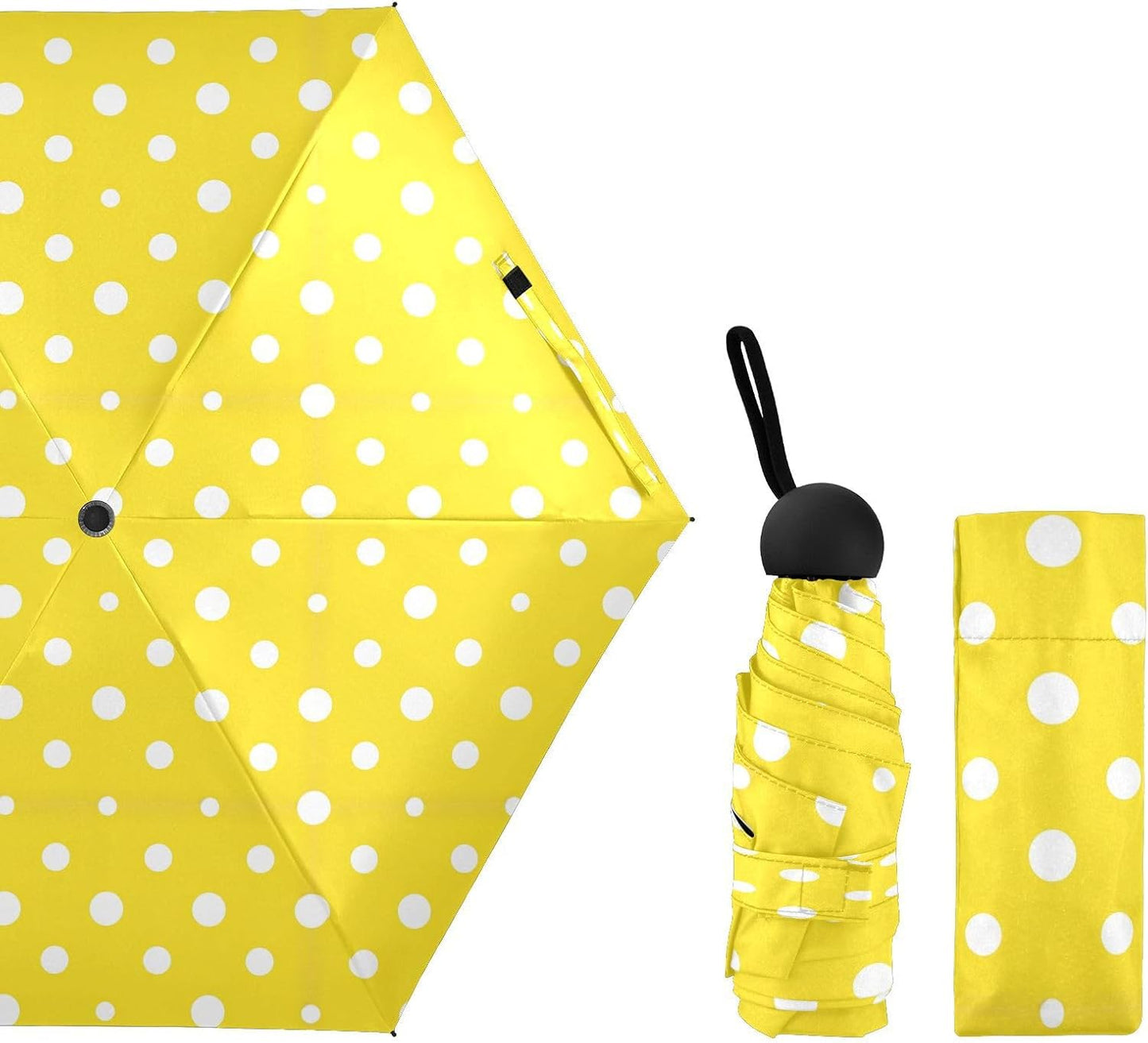 Whale Species Ocean Umbrellas for RainFunny Windproof Small Folding Compact Mini Travel Umbrella for Purse Lightweight Portable Pocket for Women