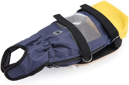 Dog Drag Bag Dog Wheelchair Alternative with Wooden Scooter for Indoor and Outdoor,Disabled Dog Dragging Bag Fit for Paralyzed Dog Cat|Yellow (L)