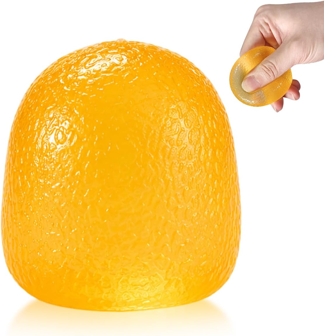 Mini Gumdrop Squishies Fidget Toy, Quiet Desk Squeeze Sensory Fidget | Non-Sticky Slow Rising Stress Ball for Anxiety Stress Relief,Yellow Gumdrop Squishy for Kid Adult,No Odor Toy Easy to Clean