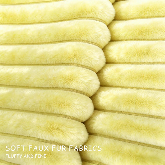 2 Pack 18x18 Pillow Cover Velvet Pillow Covers, Faux Fur Square Throw Pillow Covers for Living Room Decorations Throw Pillow Case, Throw Pillow Cover Cushion Cover for Sofa Bedroom Car, Lemon Yellow