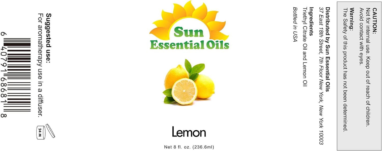 Lemon 16 oz Essential Oil | Premium Essential Oils for Diffusers, Aromatherapy, Massage, Candle & Soap Making, & Home Scent Fragrance