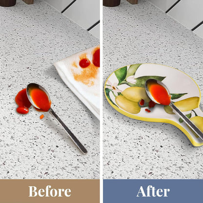 Lemon Dreams Spoon Rest for Stove Top, Ceramic Spoon Holder for Kitchen Counter, Easy to Clean Coffee Spoon Rest Dishwasher Safe, Kitchen Cooking Utensil Rest for Ladles Spatula