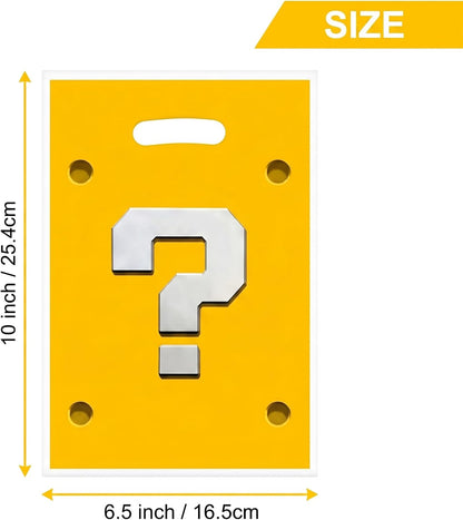 Yellow Question Mark Plastic Gift Bags,30 Pack Video Game Theme Party Favor Bags for Boys Birthday Party Decorations