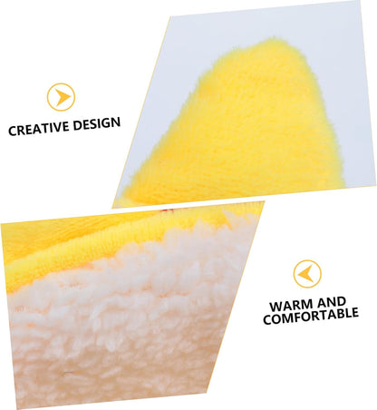 Fluffy Yellow Chicken Nest Bed Pet Rest House Hamster Bedding Soft Small Animal Resting Place Compact Pet Nest