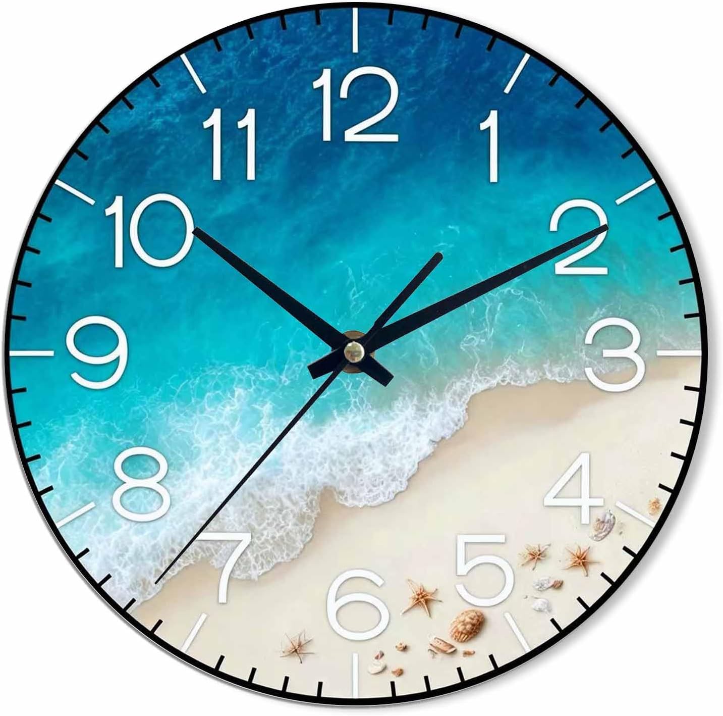 Lemon Wall Clock Yellow-Green Lemon Leaves Battery Powered Wall Clock Silent Non Ticking 10 Inch for Living Room, Kitchen, Home,Bathroom, Bedroom - Colors A