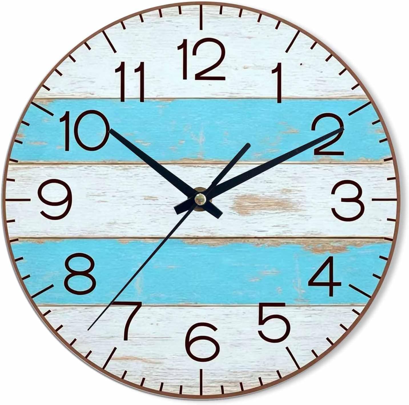 Lemon Wall Clock Yellow-Green Lemon Leaves Battery Powered Wall Clock Silent Non Ticking 10 Inch for Living Room, Kitchen, Home,Bathroom, Bedroom - Colors A