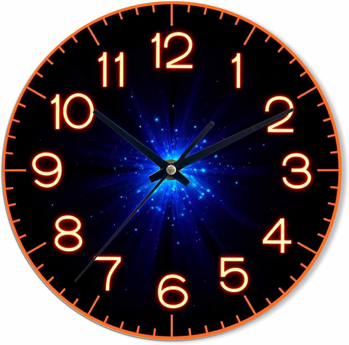 Lemon Wall Clock Yellow-Green Lemon Leaves Battery Powered Wall Clock Silent Non Ticking 10 Inch for Living Room, Kitchen, Home,Bathroom, Bedroom - Colors A
