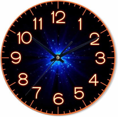 Lemon Wall Clock Yellow-Green Lemon Leaves Battery Powered Wall Clock Silent Non Ticking 10 Inch for Living Room, Kitchen, Home,Bathroom, Bedroom - Colors A