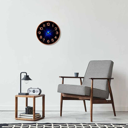 Lemon Wall Clock Yellow-Green Lemon Leaves Battery Powered Wall Clock Silent Non Ticking 10 Inch for Living Room, Kitchen, Home,Bathroom, Bedroom - Colors A
