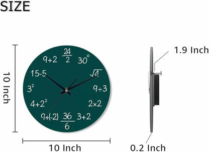 Lemon Wall Clock Yellow-Green Lemon Leaves Battery Powered Wall Clock Silent Non Ticking 10 Inch for Living Room, Kitchen, Home,Bathroom, Bedroom - Colors A
