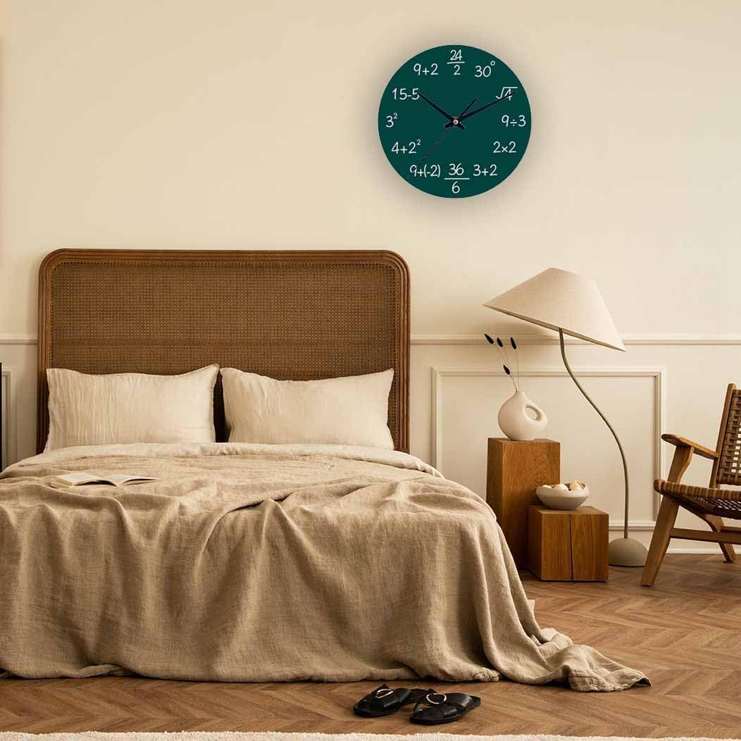 Lemon Wall Clock Yellow-Green Lemon Leaves Battery Powered Wall Clock Silent Non Ticking 10 Inch for Living Room, Kitchen, Home,Bathroom, Bedroom - Colors A