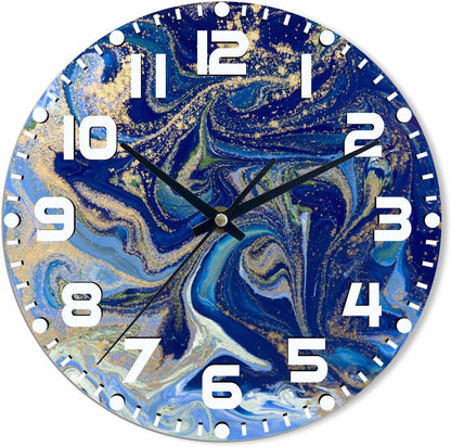 Lemon Wall Clock Yellow-Green Lemon Leaves Battery Powered Wall Clock Silent Non Ticking 10 Inch for Living Room, Kitchen, Home,Bathroom, Bedroom - Colors A