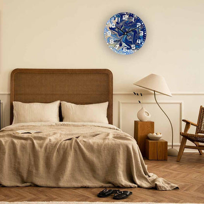 Lemon Wall Clock Yellow-Green Lemon Leaves Battery Powered Wall Clock Silent Non Ticking 10 Inch for Living Room, Kitchen, Home,Bathroom, Bedroom - Colors A