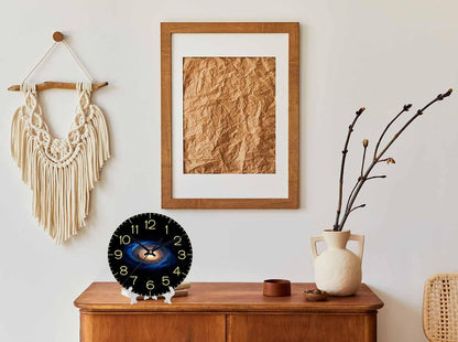 Lemon Wall Clock Yellow-Green Lemon Leaves Battery Powered Wall Clock Silent Non Ticking 10 Inch for Living Room, Kitchen, Home,Bathroom, Bedroom - Colors A